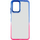 Чехол TPU+PC Fresh sip series для Xiaomi Redmi Note 12 4G Розовый / Синий - фото