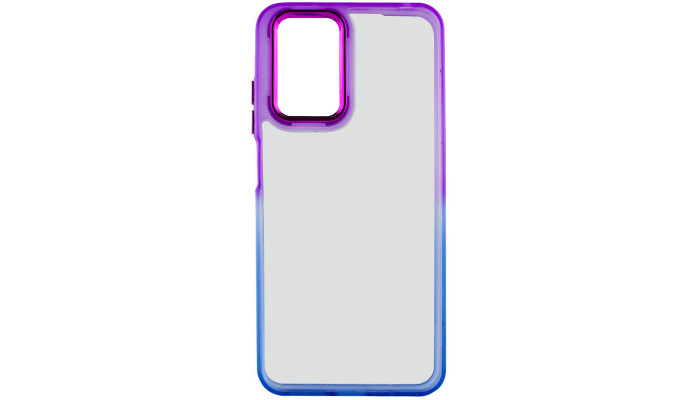 Чехол TPU+PC Fresh sip series для Xiaomi Redmi Note 12 4G Синий / Фиолетовый - фото