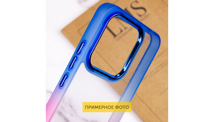 Чехол TPU+PC Fresh sip series для Xiaomi Redmi 12 Розовый / Синий - фото