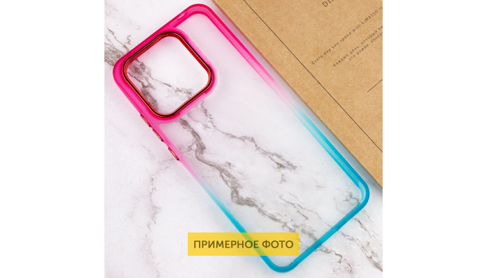 Чохол TPU+PC Fresh sip series для Xiaomi Redmi A3 Бірюзовий / Рожевий - фото