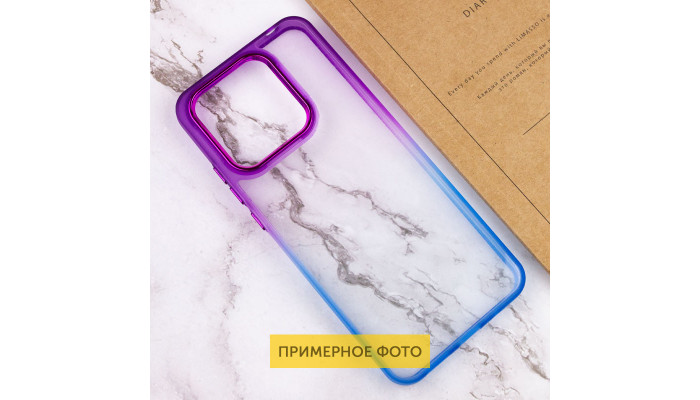 Чехол TPU+PC Fresh sip series для Xiaomi Redmi A3 Синий / Фиолетовый - фото