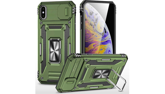 Ударостійкий чохол Camshield Army Ring для Apple iPhone X / XS (5.8