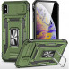 Ударостійкий чохол Camshield Army Ring для Apple iPhone X / XS (5.8") Оливковий / Army Green