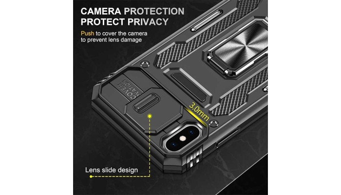 Ударопрочный чехол Camshield Army Ring для Apple iPhone X / XS (5.8