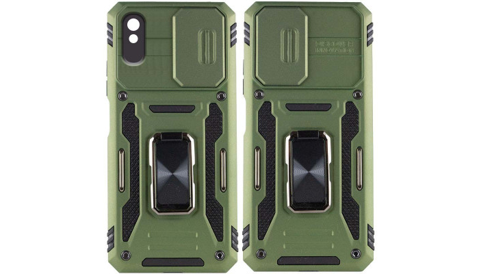 Ударопрочный чехол Camshield Army Ring для Xiaomi Redmi 9A Оливковый / Army Green - фото