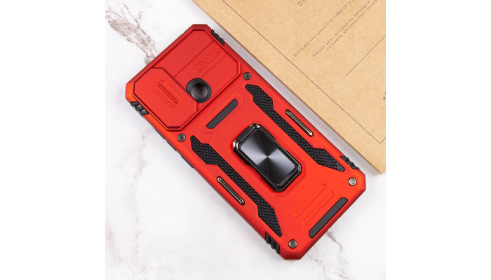 Ударостійкий чохол Camshield Army Ring для Xiaomi Redmi 9C / 10A Червоний / Red - фото