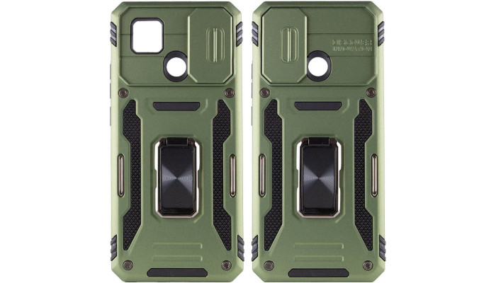 Ударопрочный чехол Camshield Army Ring для Xiaomi Redmi 9C / 10A Оливковый / Army Green - фото