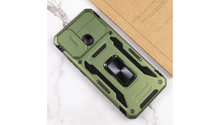 Ударопрочный чехол Camshield Army Ring для Xiaomi Redmi 9C / 10A Оливковый / Army Green - фото