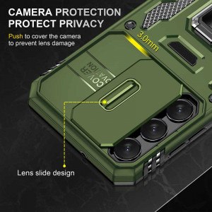 Ударопрочный чехол Camshield Army Ring для Samsung Galaxy S20 FE Оливковый / Army Green