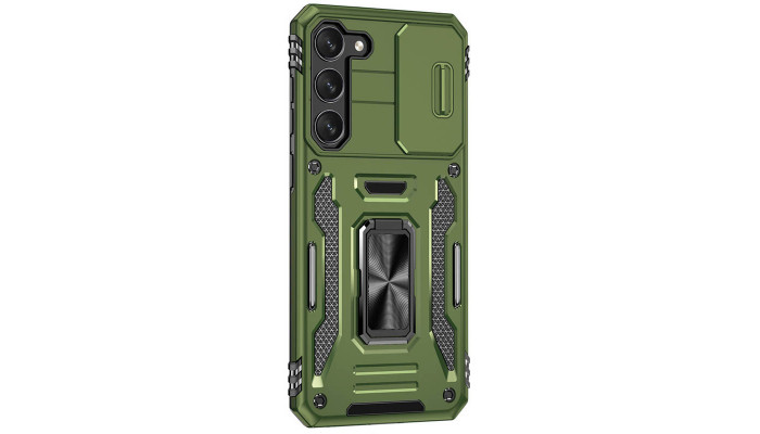 Ударопрочный чехол Camshield Army Ring для Samsung Galaxy S20 FE Оливковый / Army Green - фото