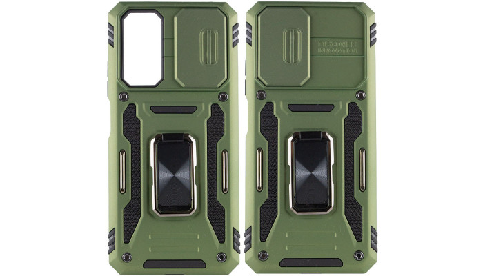 Ударопрочный чехол Camshield Army Ring для Xiaomi Redmi 10 Оливковый / Army Green - фото