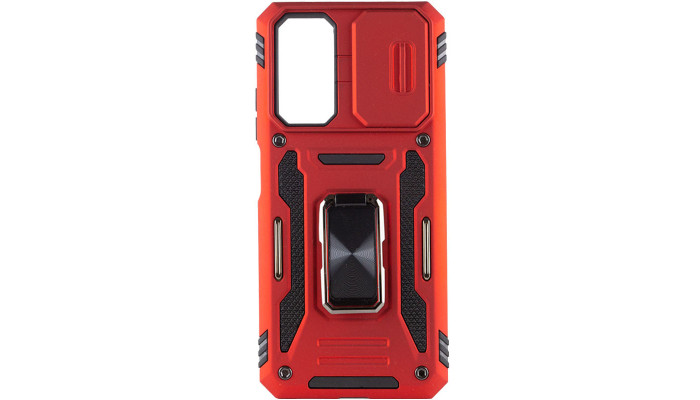 Ударопрочный чехол Camshield Army Ring для Xiaomi Redmi Note 11 Pro 4G/5G / 11E Pro / 12 Pro 4G Красный / Red - фото