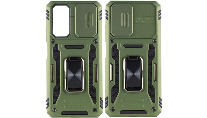 Ударопрочный чехол Camshield Army Ring для Xiaomi Redmi Note 11 Pro 4G/5G / 11E Pro / 12 Pro 4G Оливковый / Army Green - фото