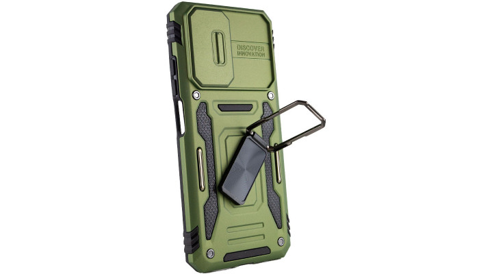 Ударостійкий чохол Camshield Army Ring для Xiaomi Redmi Note 11 Pro 4G/5G / 11E Pro / 12 Pro 4G Оливковий / Army Green - фото