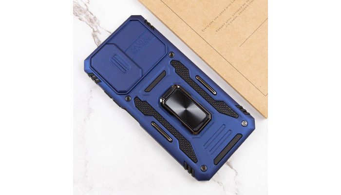 Ударопрочный чехол Camshield Army Ring для Xiaomi Redmi Note 11 Pro 4G/5G / 11E Pro / 12 Pro 4G Синий / Navy - фото