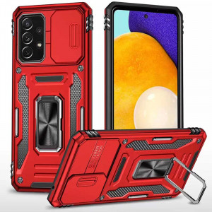 Ударопрочный чехол Camshield Army Ring для Samsung Galaxy A13 4G / A04s Красный / Red