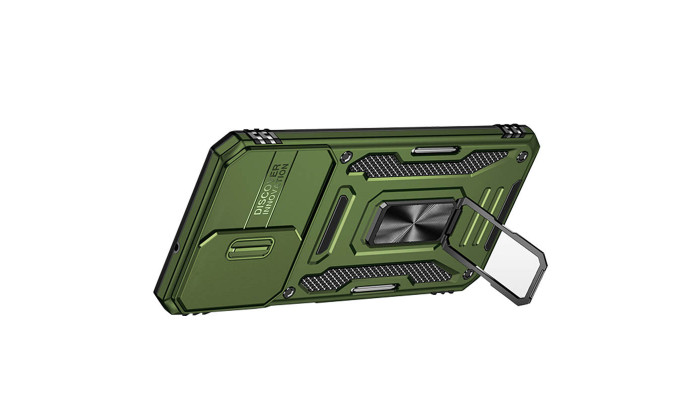 Ударостійкий чохол Camshield Army Ring для Samsung Galaxy A13 4G / A04s Оливковий / Army Green - фото