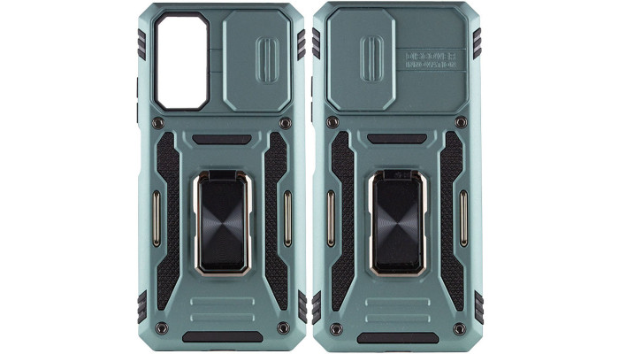 Ударопрочный чехол Camshield Army Ring для Xiaomi Redmi Note 11 (Global) / Note 11S Зеленый / Light Green - фото