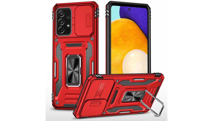 Ударопрочный чехол Camshield Army Ring для Samsung Galaxy A53 5G Красный / Red - фото