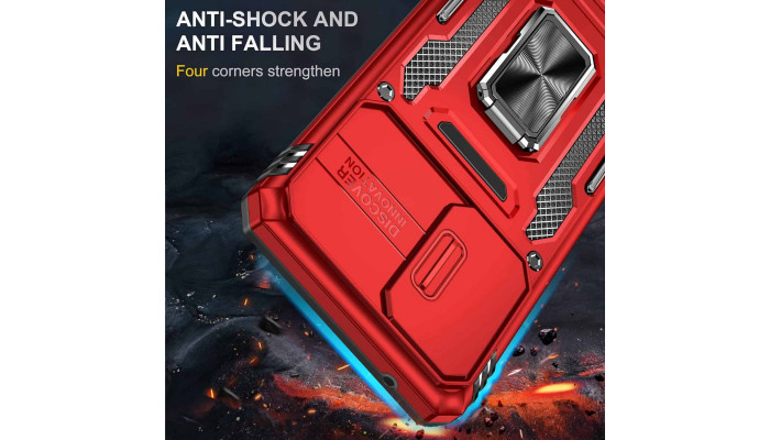 Ударостійкий чохол Camshield Army Ring для Samsung Galaxy A53 5G Червоний / Red - фото