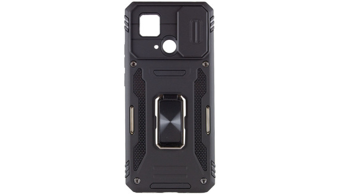 Ударостійкий чохол Camshield Army Ring для Xiaomi Redmi 10C Чорний / Black - фото