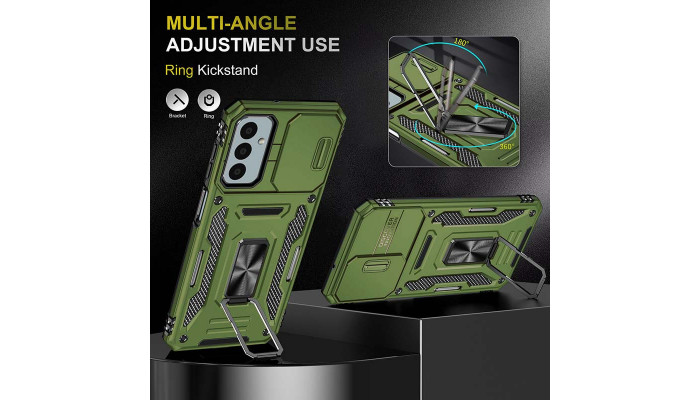 Ударостійкий чохол Camshield Army Ring для Samsung Galaxy M23 5G / M13 4G Оливковий / Army Green - фото