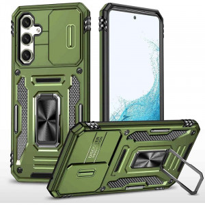 Ударопрочный чехол Camshield Army Ring для Samsung Galaxy S23 Оливковый / Army Green