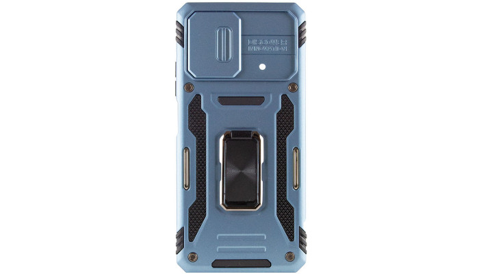 Ударопрочный чехол Camshield Army Ring для Xiaomi Poco X5 Pro 5G / Note 12 Pro 5G Голубой / Light Blue - фото