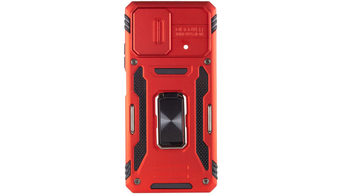 Ударопрочный чехол Camshield Army Ring для Xiaomi Poco X5 Pro 5G / Note 12 Pro 5G Красный / Red - фото