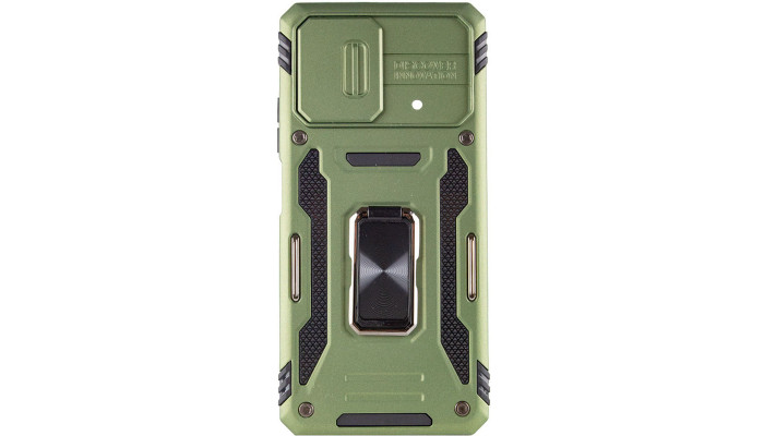 Ударопрочный чехол Camshield Army Ring для Xiaomi Poco X5 Pro 5G / Note 12 Pro 5G Оливковый / Army Green - фото