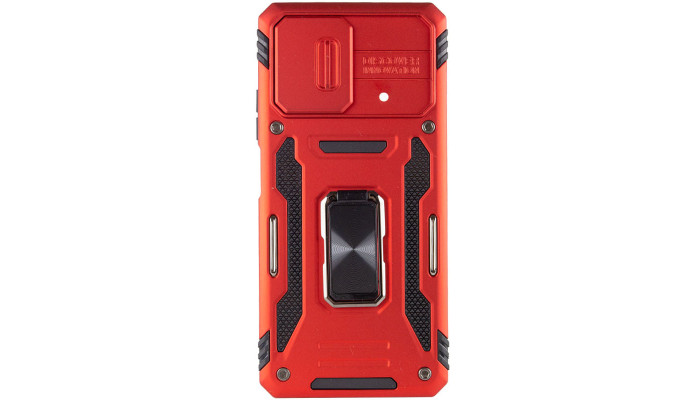 Ударопрочный чехол Camshield Army Ring для Xiaomi Poco X5 5G / Note 12 5G Красный / Red - фото