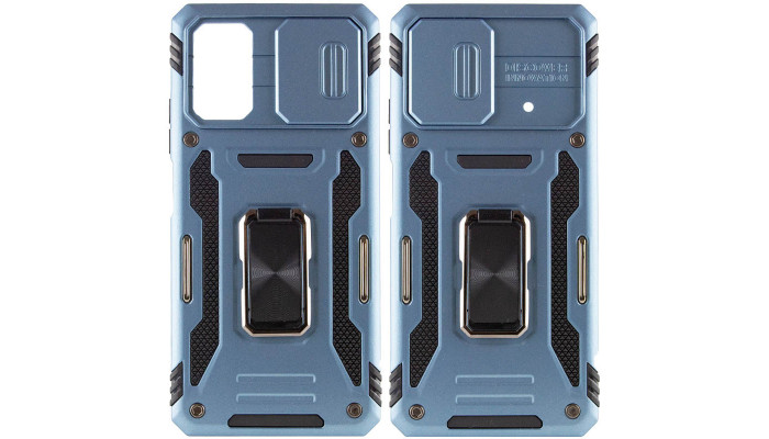 Ударопрочный чехол Camshield Army Ring для Xiaomi Poco F5 / Note 12 Turbo Голубой / Light Blue - фото