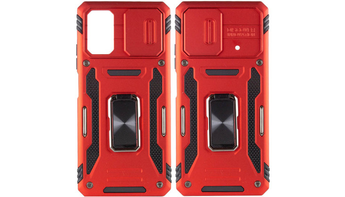 Ударопрочный чехол Camshield Army Ring для Xiaomi Poco F5 / Note 12 Turbo Красный / Red - фото