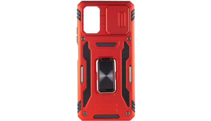 Ударопрочный чехол Camshield Army Ring для Xiaomi Poco F5 / Note 12 Turbo Красный / Red - фото