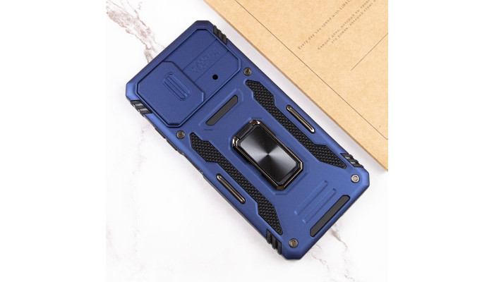 Ударопрочный чехол Camshield Army Ring для Xiaomi Poco F5 / Note 12 Turbo Синий / Navy - фото