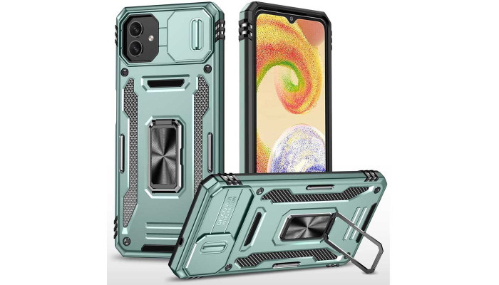 Ударопрочный чехол Camshield Army Ring для Samsung Galaxy A05 Зеленый / Light Green - фото