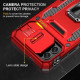 Ударопрочный чехол Camshield Army Ring для Samsung Galaxy A05 Красный / Red - фото