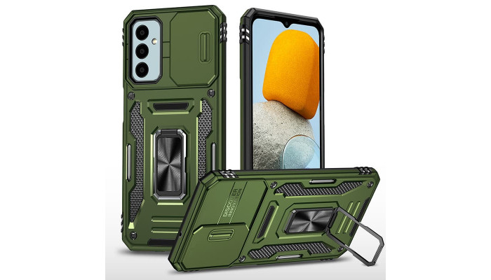 Ударопрочный чехол Camshield Army Ring для Samsung Galaxy A15 4G/5G Оливковый / Army Green - фото