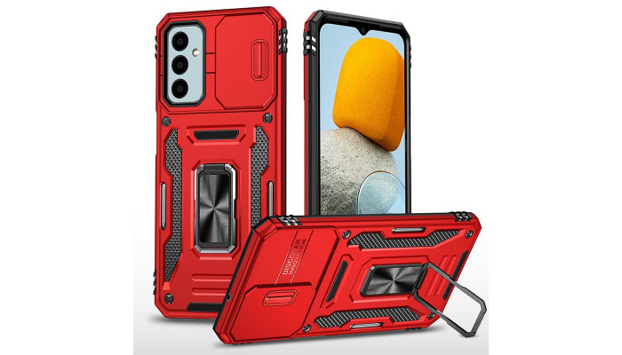 Ударопрочный чехол Camshield Army Ring для Samsung Galaxy A25 5G Красный / Red - фото