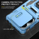 Ударопрочный чехол Camshield Army Ring для Xiaomi Redmi Note 13 Pro 4G / Poco M6 Pro 4G Голубой / Light Blue - фото