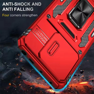 Ударопрочный чехол Camshield Army Ring для Xiaomi Poco X6 / Note 13 Pro 5G Красный / Red