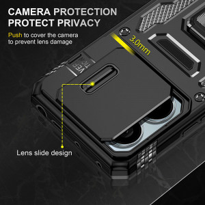 Ударопрочный чехол Camshield Army Ring для Xiaomi Poco X6 / Note 13 Pro 5G Черный / Black