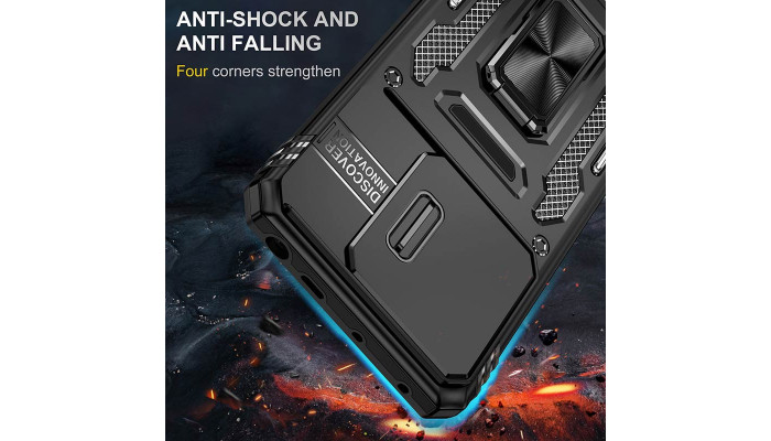 Ударопрочный чехол Camshield Army Ring для Xiaomi Poco X6 / Note 13 Pro 5G Черный / Black - фото