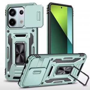 Ударопрочный чехол Camshield Army Ring для Xiaomi Poco X6 Pro Зеленый / Light Green