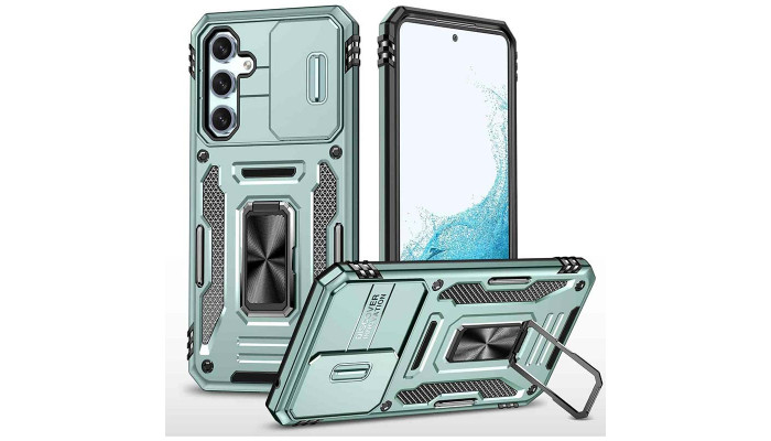 Ударостійкий чохол Camshield Army Ring для Samsung Galaxy A35 / A55 Зелений / Light Green - фото