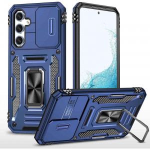 Ударопрочный чехол Camshield Army Ring для Samsung Galaxy S24 FE Синий / Navy