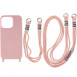 Чехол TPU two straps California для Apple iPhone 12 Pro / 12 (6.1") Розовый / Pink Sand