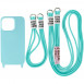 Чехол TPU two straps California для Apple iPhone 12 Pro Max (6.7") Бирюзовый / Marine Green
