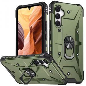 Ударостійкий чохол Pathfinder Ring для Samsung Galaxy S23 FE Зелений / Army Green