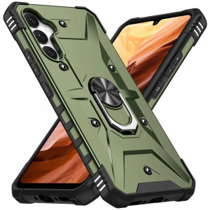 Ударостійкий чохол Pathfinder Ring для Samsung Galaxy S23 FE Зелений / Army Green